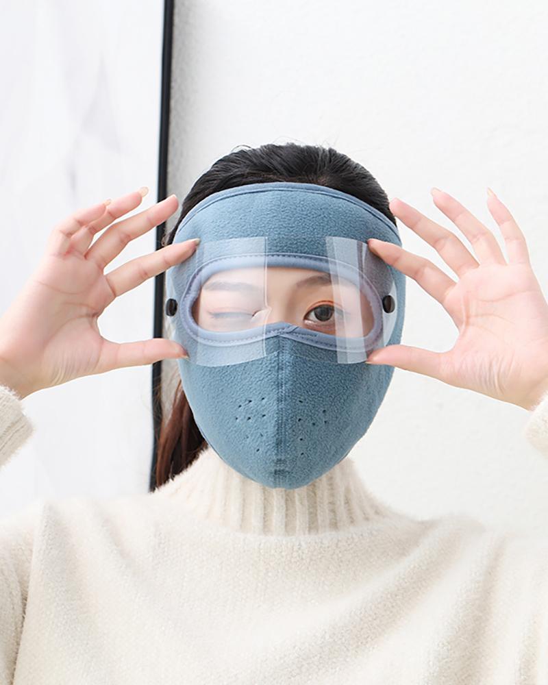 

Velcro Breathable Face Bandana With Eyes Shield, Blue