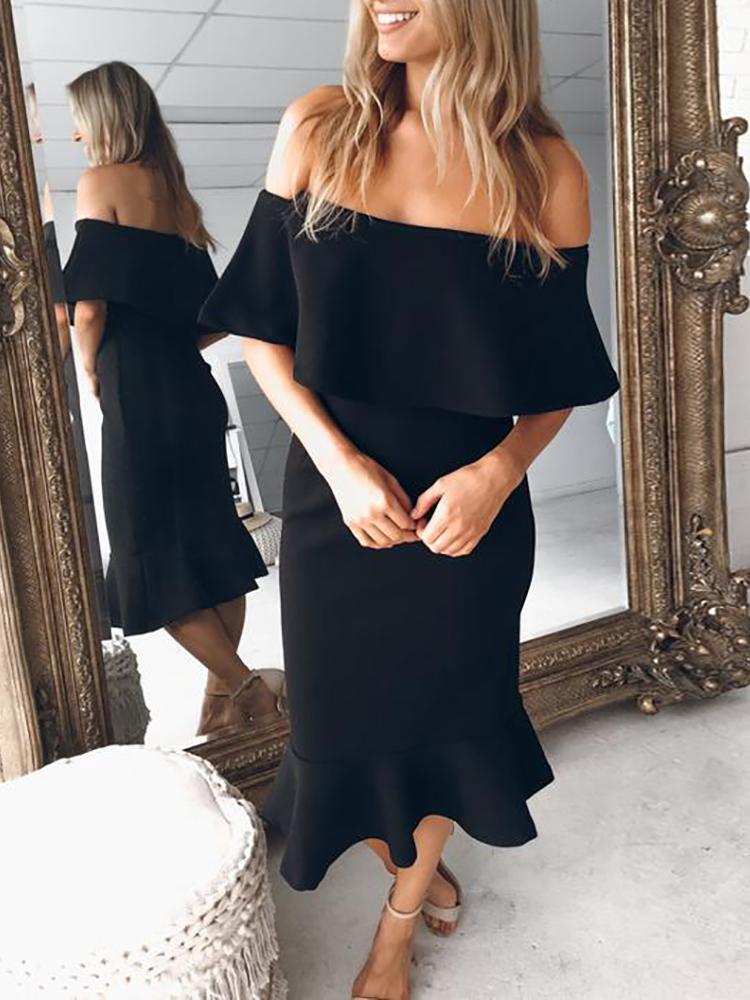 fishtail bodycon dress