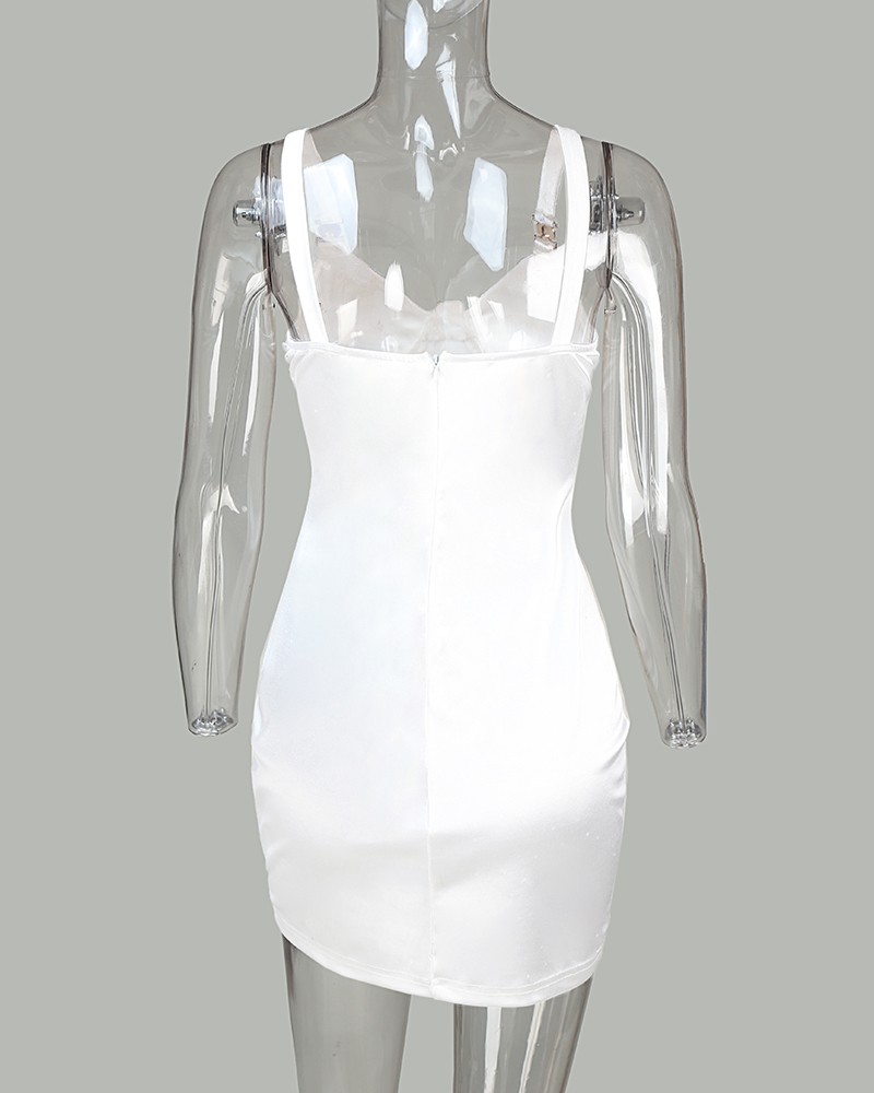 thick strap bodycon dress