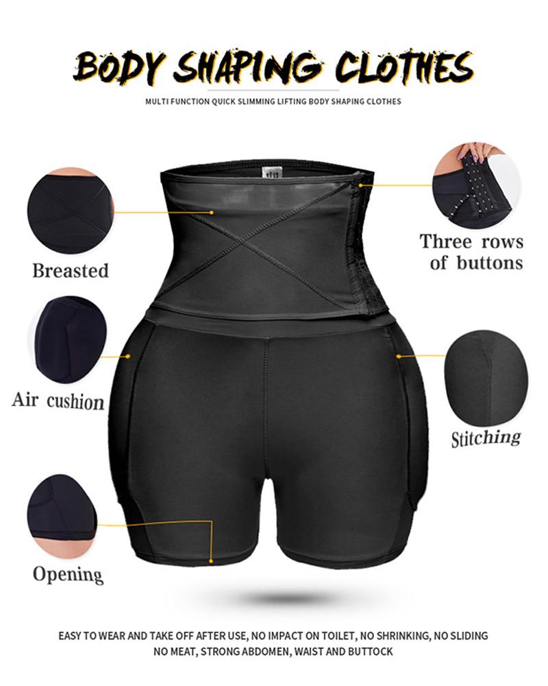 

Butt Lifter Shapewear Slim Waist Trainer Body Shapers Padded Fake Buttock Hip Enhancers, Black