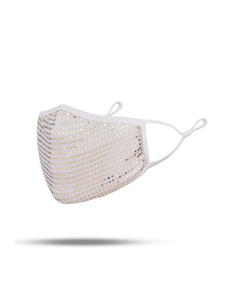 

Studded Breathable Face Mask, Champagne