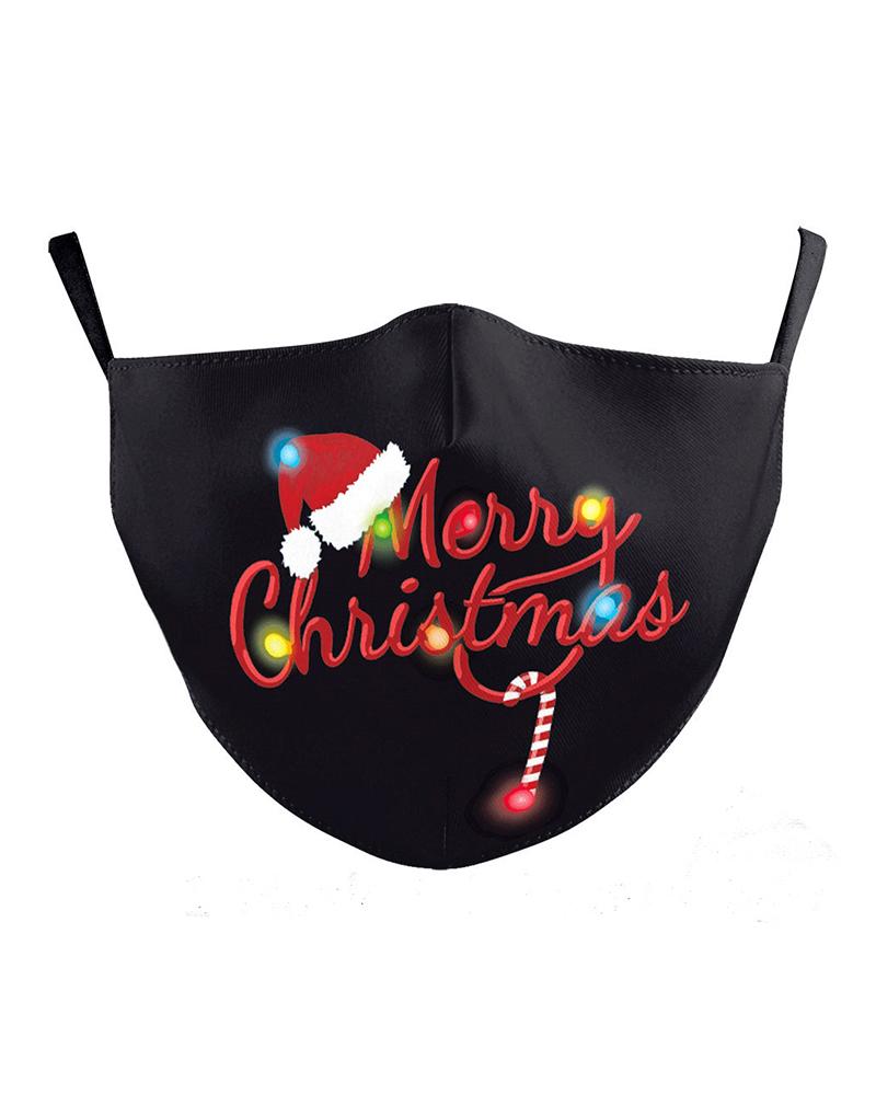 

Christmas Print Breathable Filter Face Mask, Style3