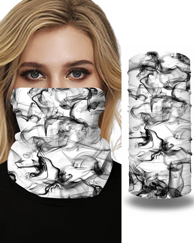 

Print Breathable Face Bandana Magic Scarf Headwrap Balaclava, White