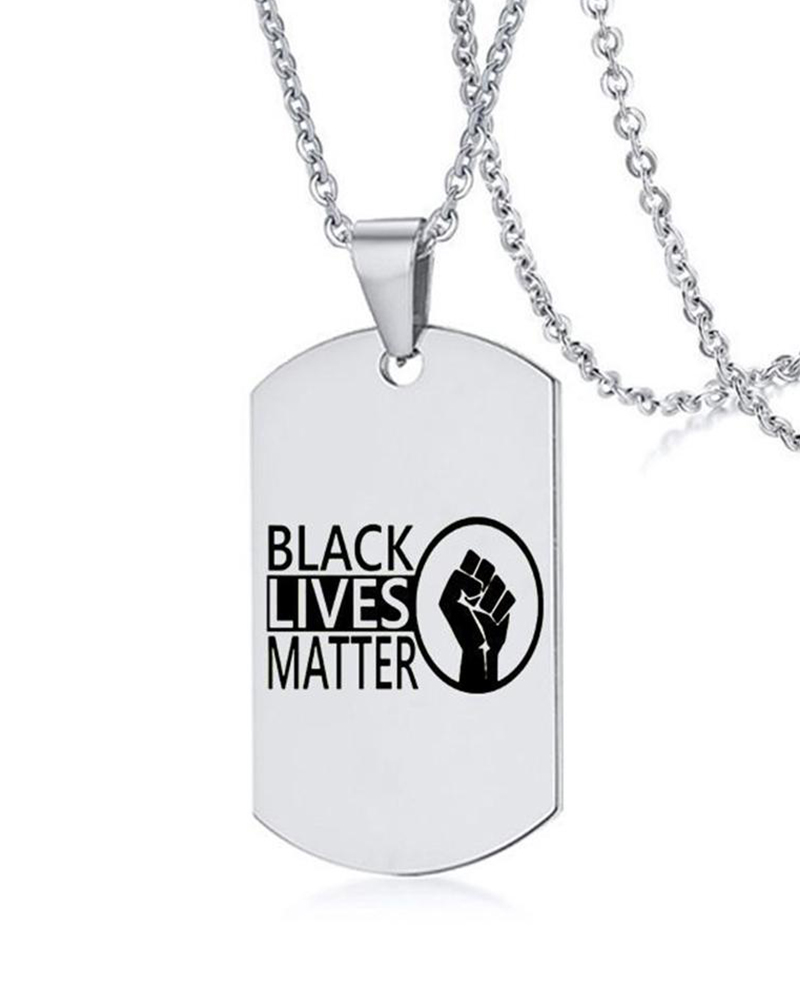 

Black Lives Matter Stainless Steel Pendant Necklace, Style1