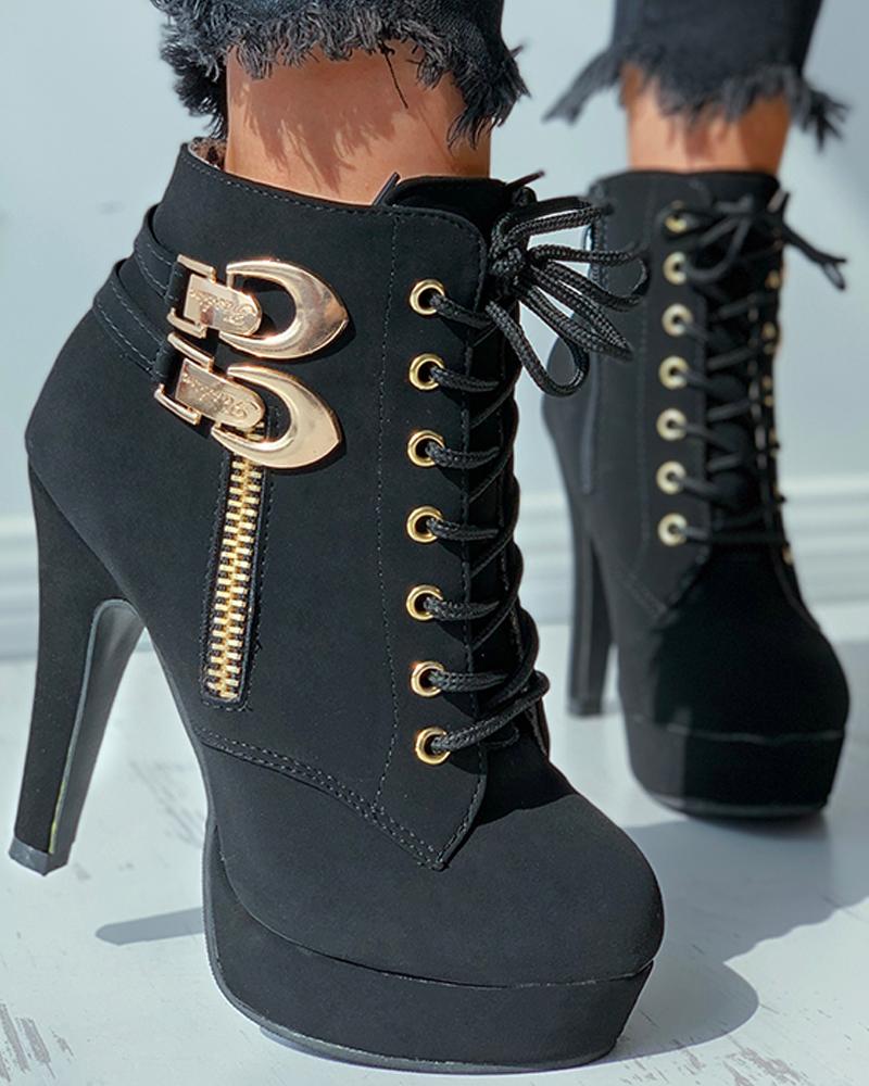 zip up heeled boots