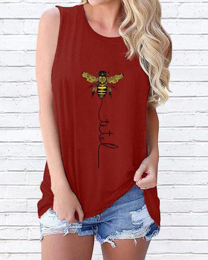 

Let It Bee Tank Top, Red