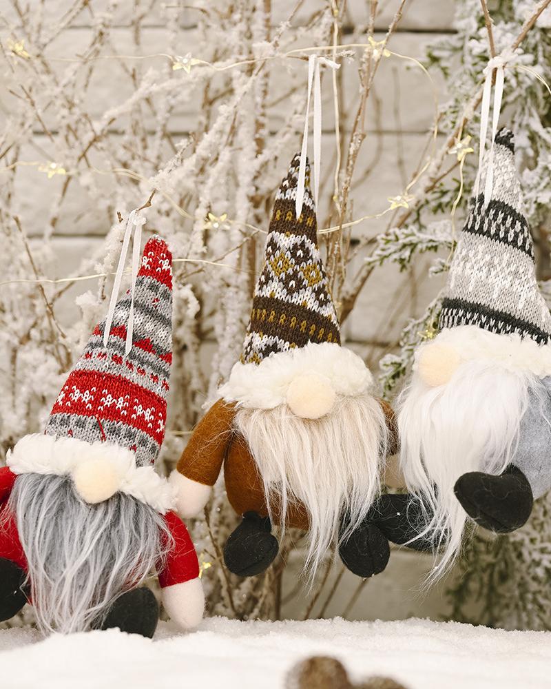 

Gnome Christmas Ornaments, Handmade Swedish Tomte Xmas Gnomes Plush Doll, Style1