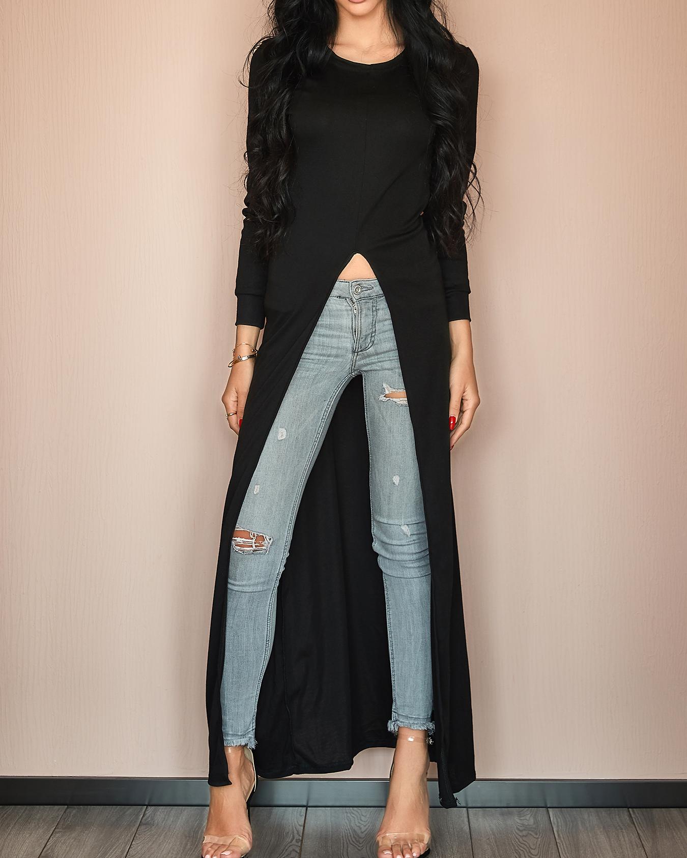 long shirt dress with slits