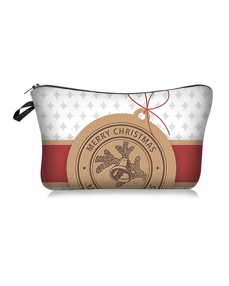 

Christmas Print Makeup Bag, Style1