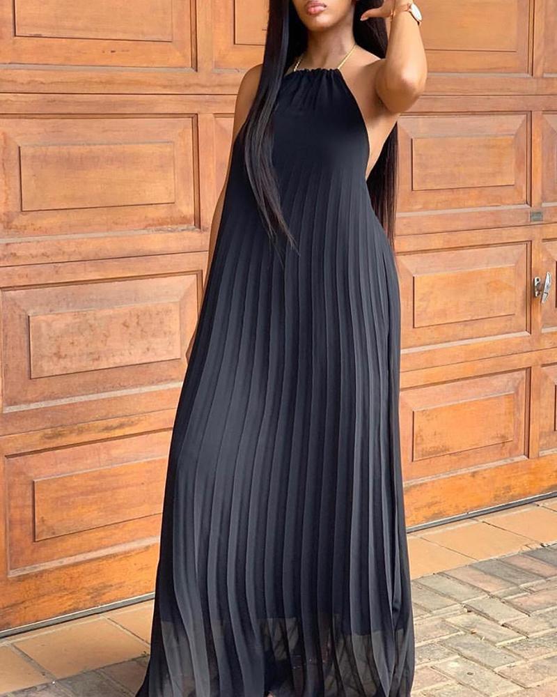 loose pleated dress