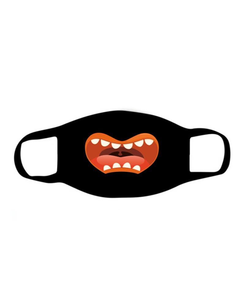

Halloween Lip / Letter / Cartoon Print Breathable Mouth Mask, Style8