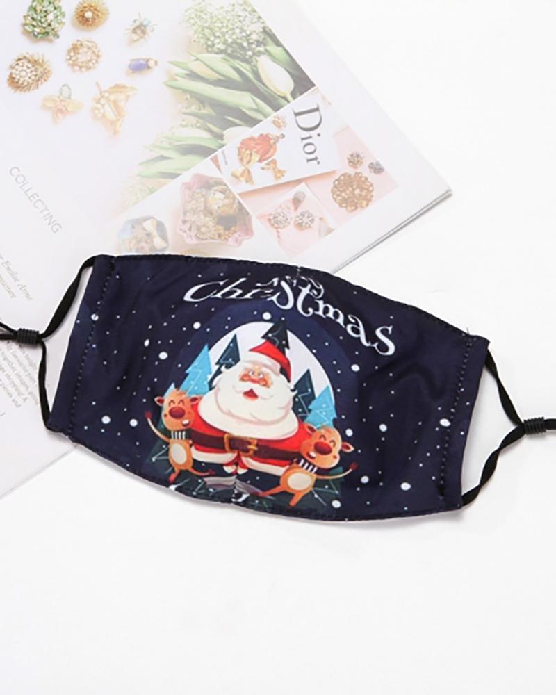 

Christmas Print PM 2.5 Breathable Face Mask, Style6
