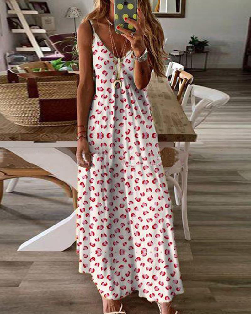 

Tie Dye Cami Maxi Dress, White