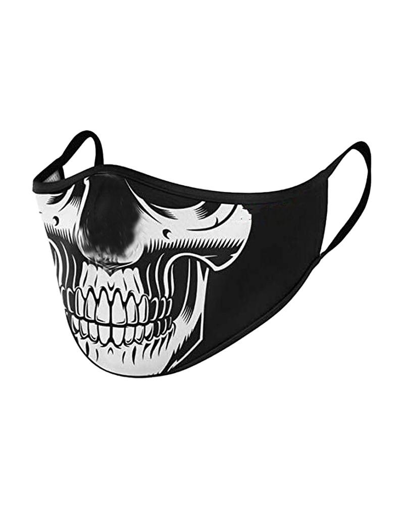 

Skull / Floral / Camouflage Print Colorblock Breathable Face Mask, Style5