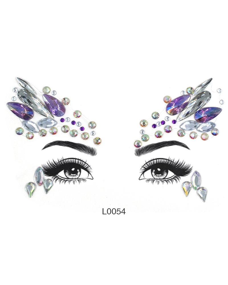 

Face Gems Tattoo Stickers Acrylic Crystal Glitter Stickers, Style5