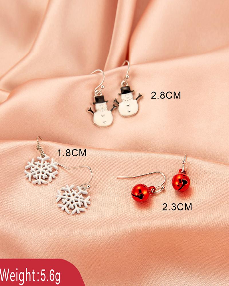 

Christmas Tree / Snowflake / Moose Pattern Drop Earring (S2 & S3 For A Set, Style3
