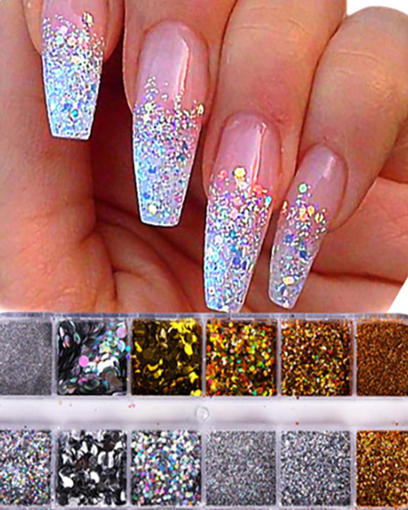 

1Box Colorful Sequin Nail Art Decoration, Multicolor