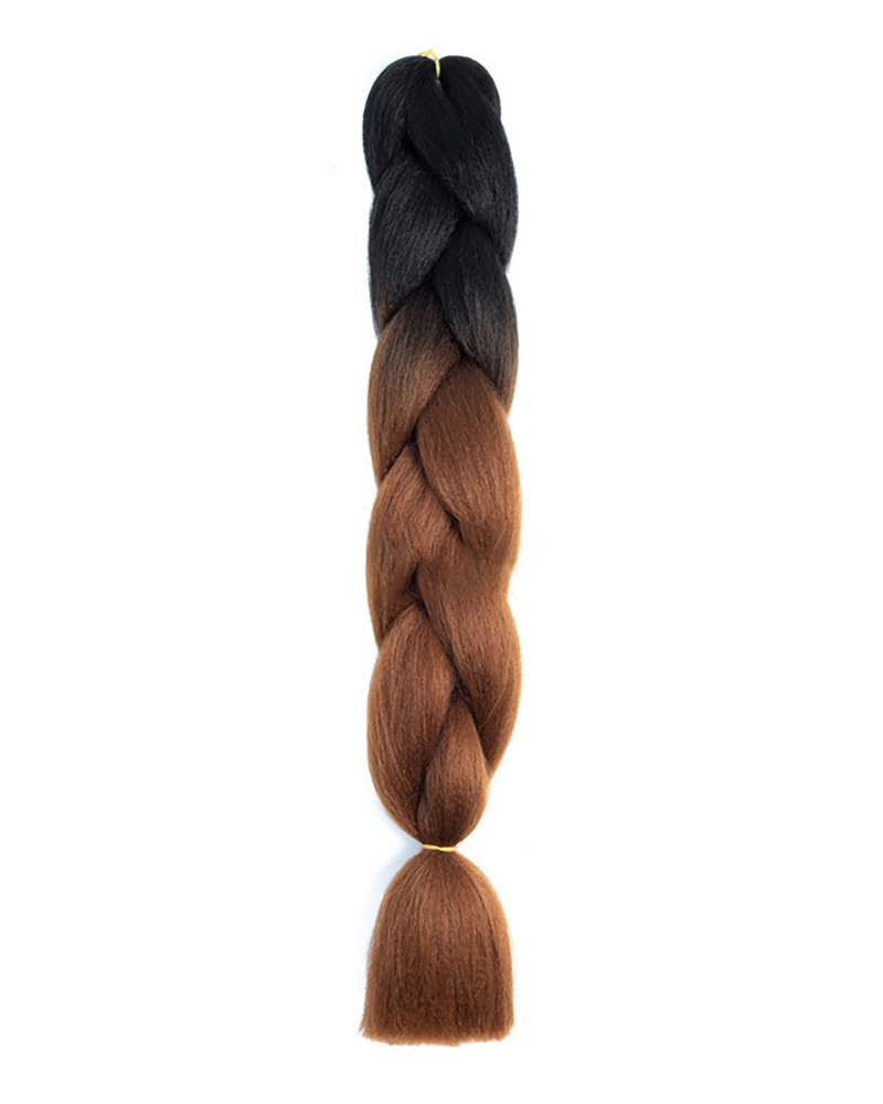 

24inch Crochet Hair Braids Jumbo Box Braids Ombre Synthetic Hair Braiding Hair 1PC, Brown