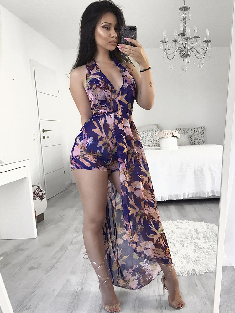 split maxi romper dress