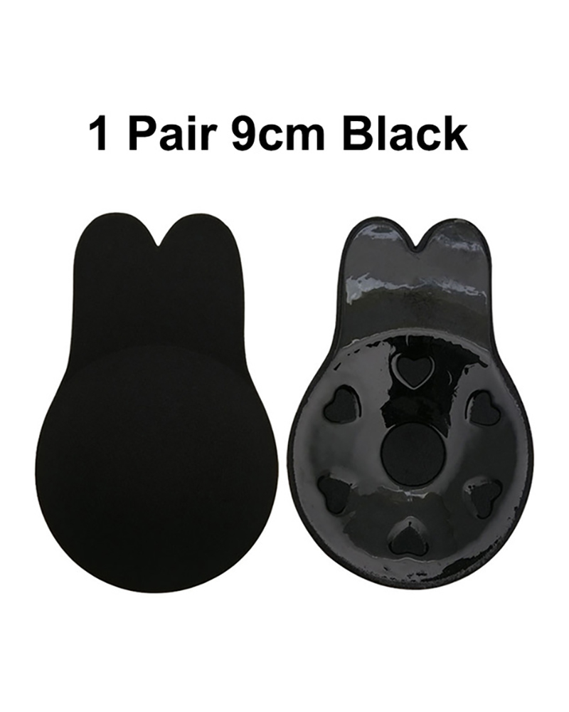

2PCS Reusable Cover Pasties Stickers Adhesive Breast Invisible Bra, Black