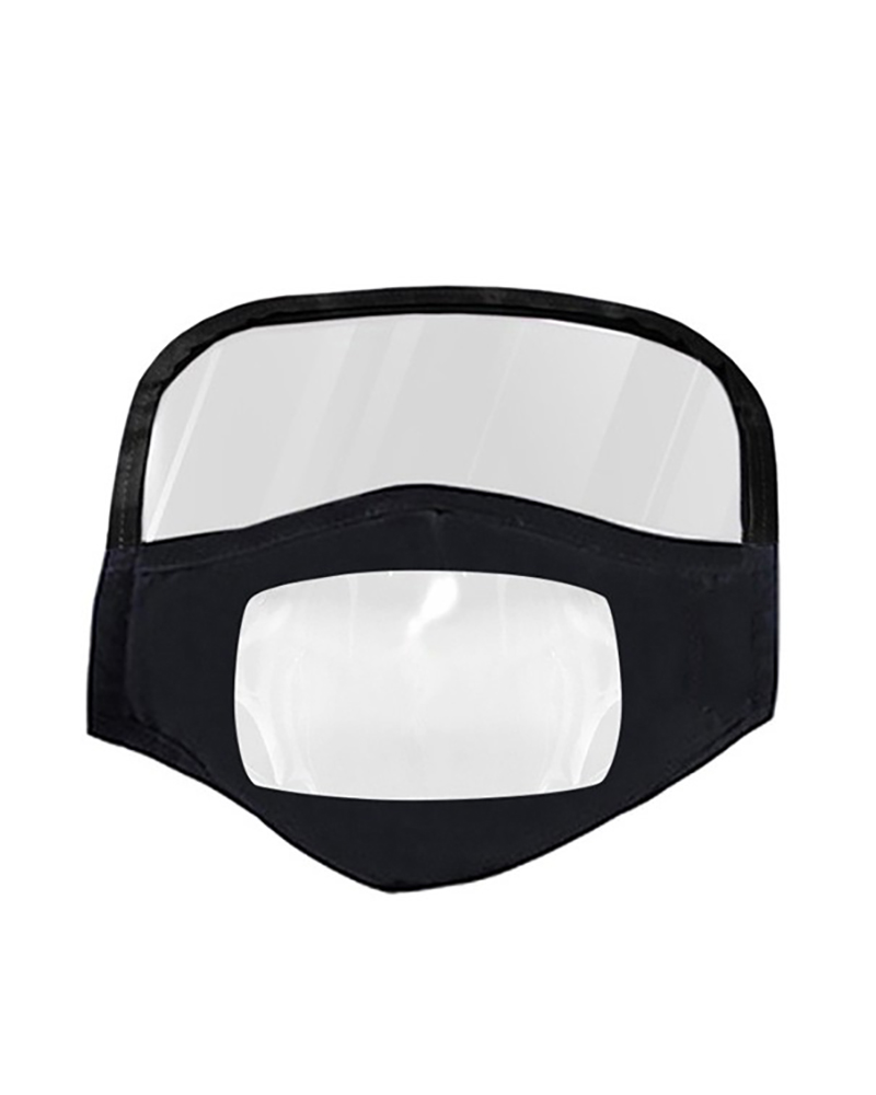 

Face Mask With Clear Window Visible Expression For The Deaf And Hard Of Hearing, Black