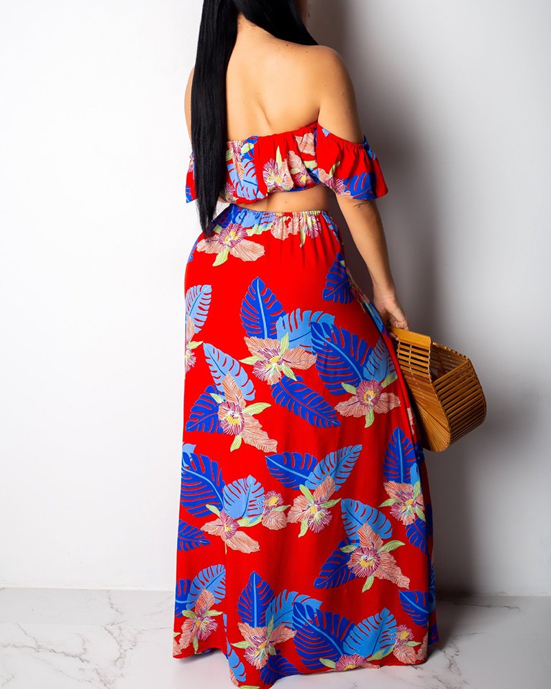 tube top and maxi skirt set