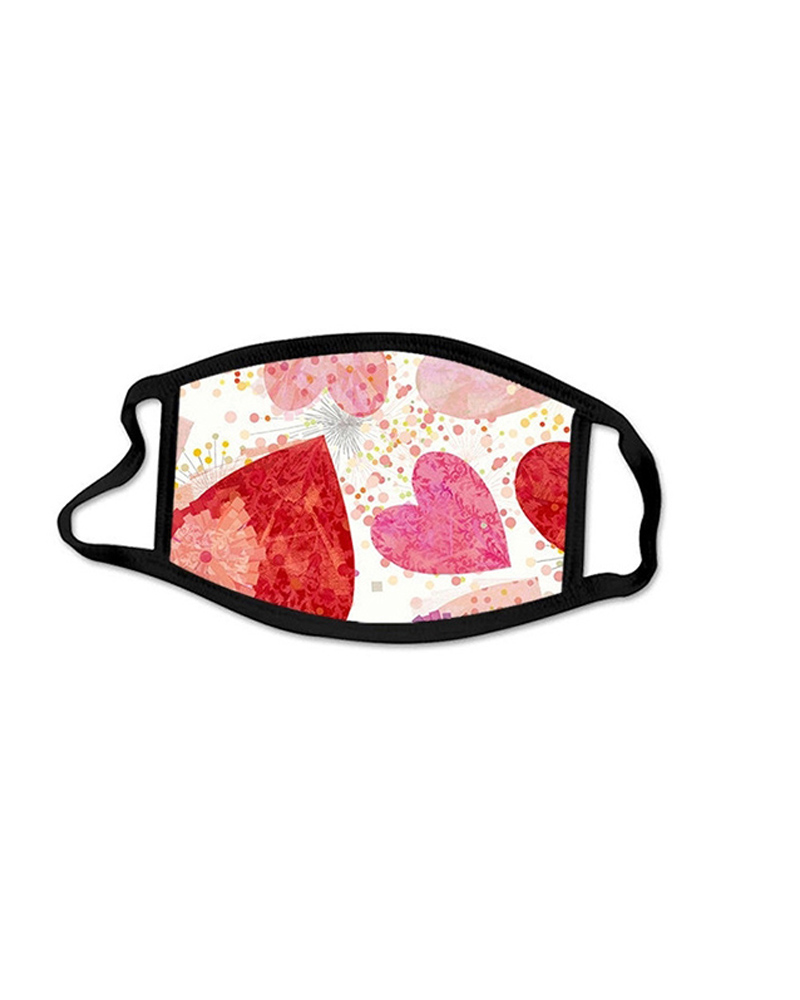 

Heart Letter Print Breathable Face Mask, Style1