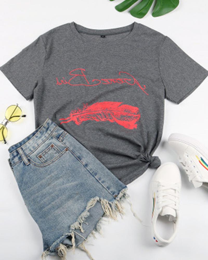 

Signature Print T-Shirt, Dark grey
