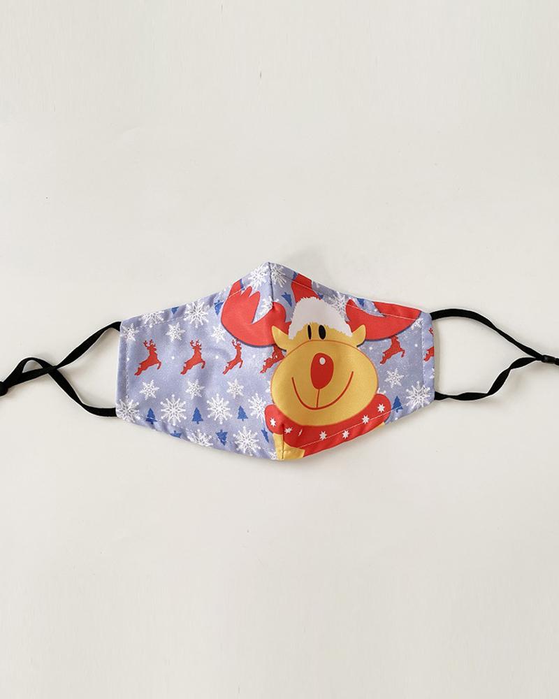 

Christmas Print Valve PM 2.5 Face Mask With Filter For Kids, Style5