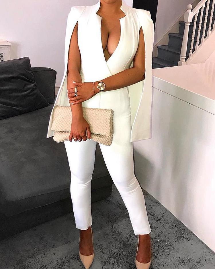 solid white jumpsuit