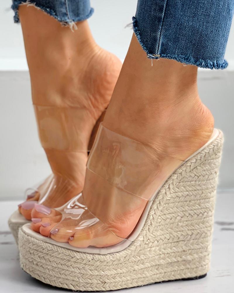 clear perspex sandals