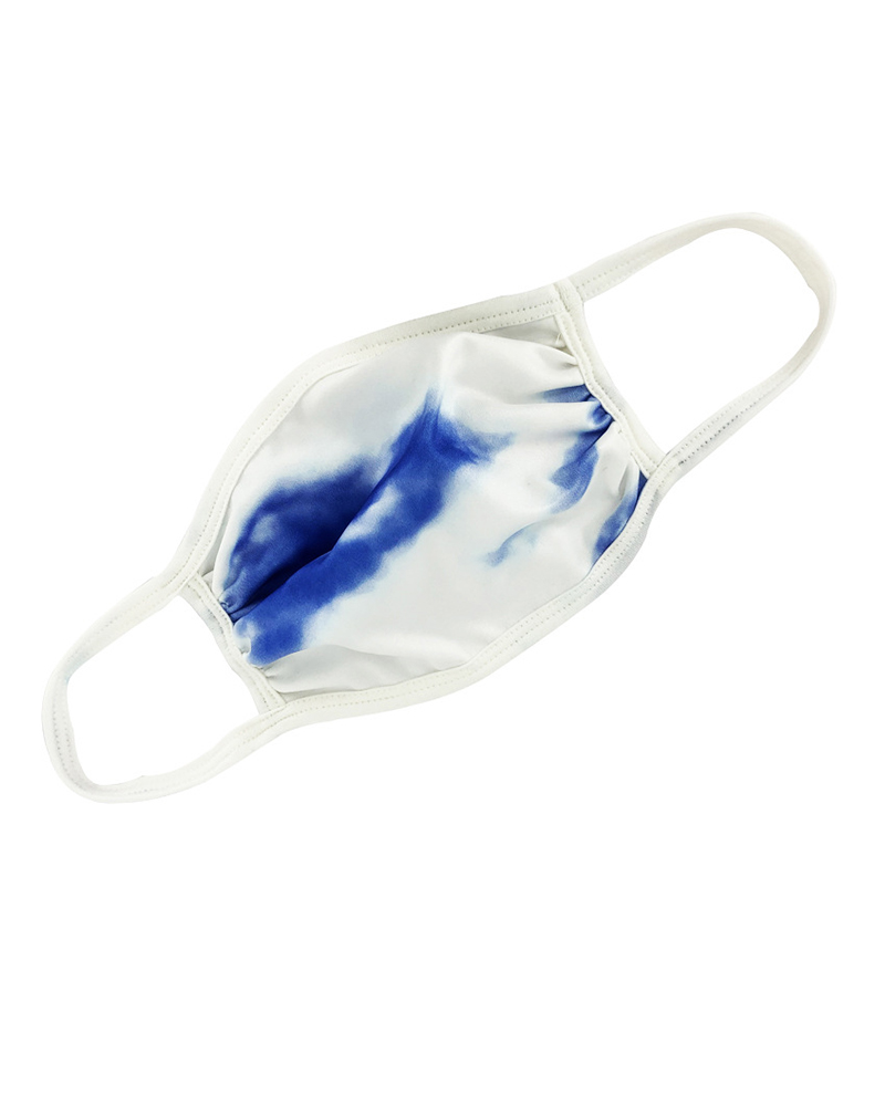 

Superman / Tie Dye Print Colorblock Ear Loop Breathable Mouth Mask, White