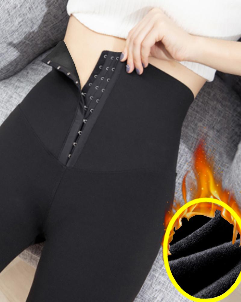 

Corset High Waist Lined Leggings, Black