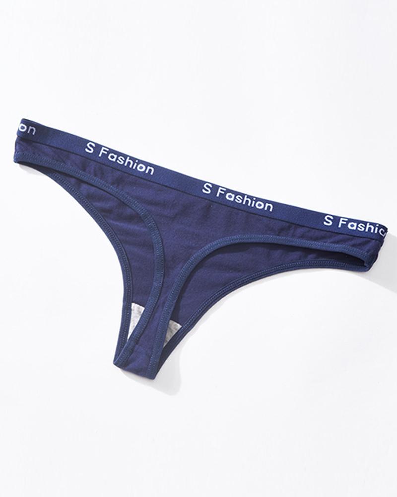 

Seamless Sports Thongs Low Waist Fitness Thong Panty, Blue