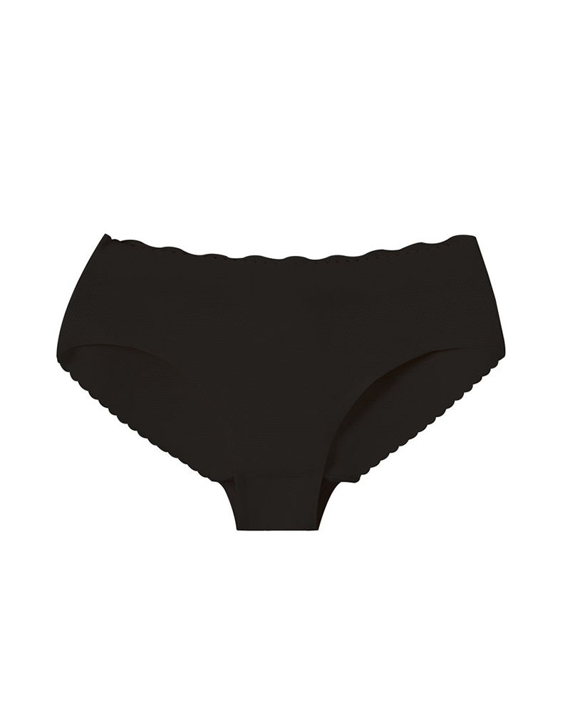 

Middle-waist Padded Butt Lifter Panties Body Shapers Fake Hip Shapwear Underwear Briefs, Black