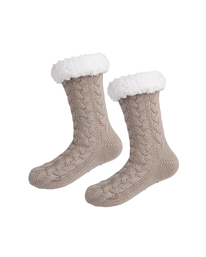 

Super Soft Warm Cozy Fleece Socks, Gray