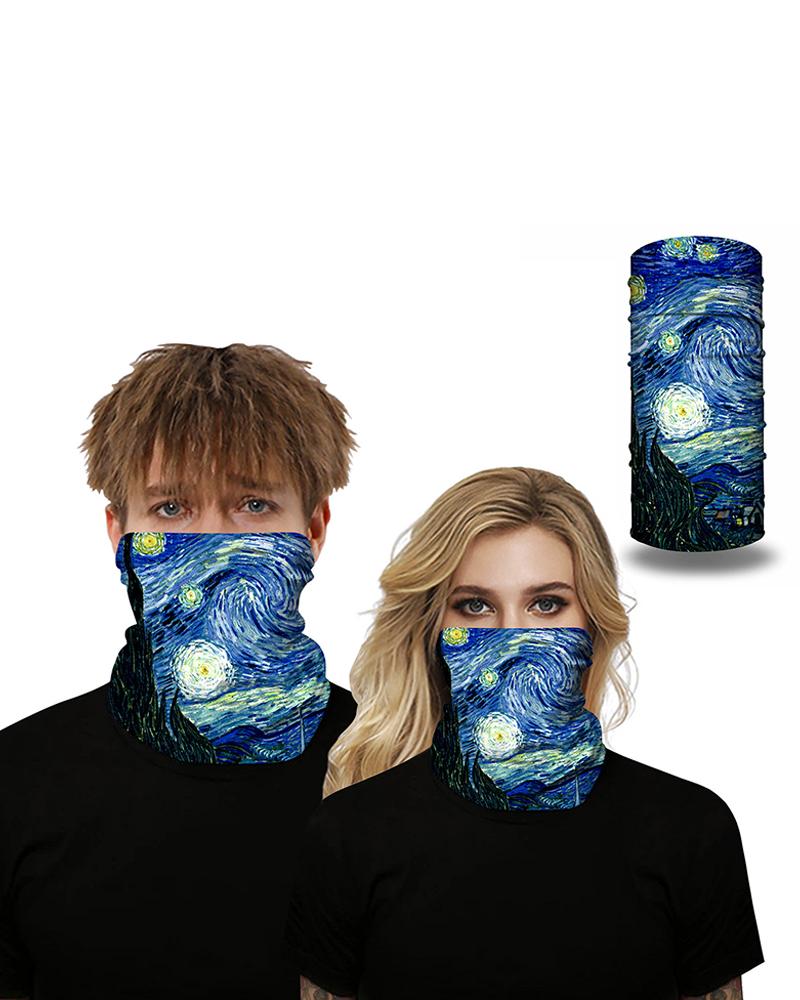 

Impressionist Art Breathable Face Bandana Magic Scarf Headwrap Balaclava, Multicolor