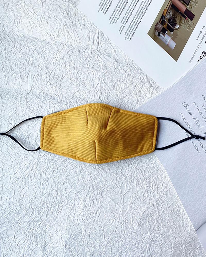 

Plain Filter Breathable Face Mask, Yellow