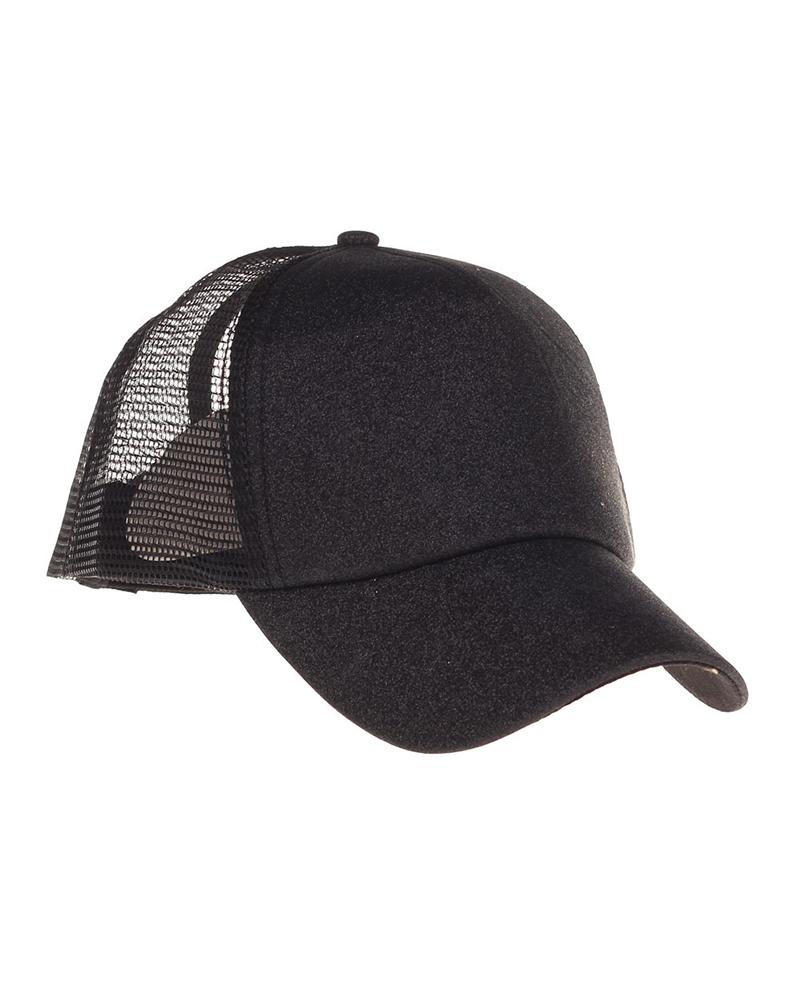 

Glitter Baseball Cap, Black