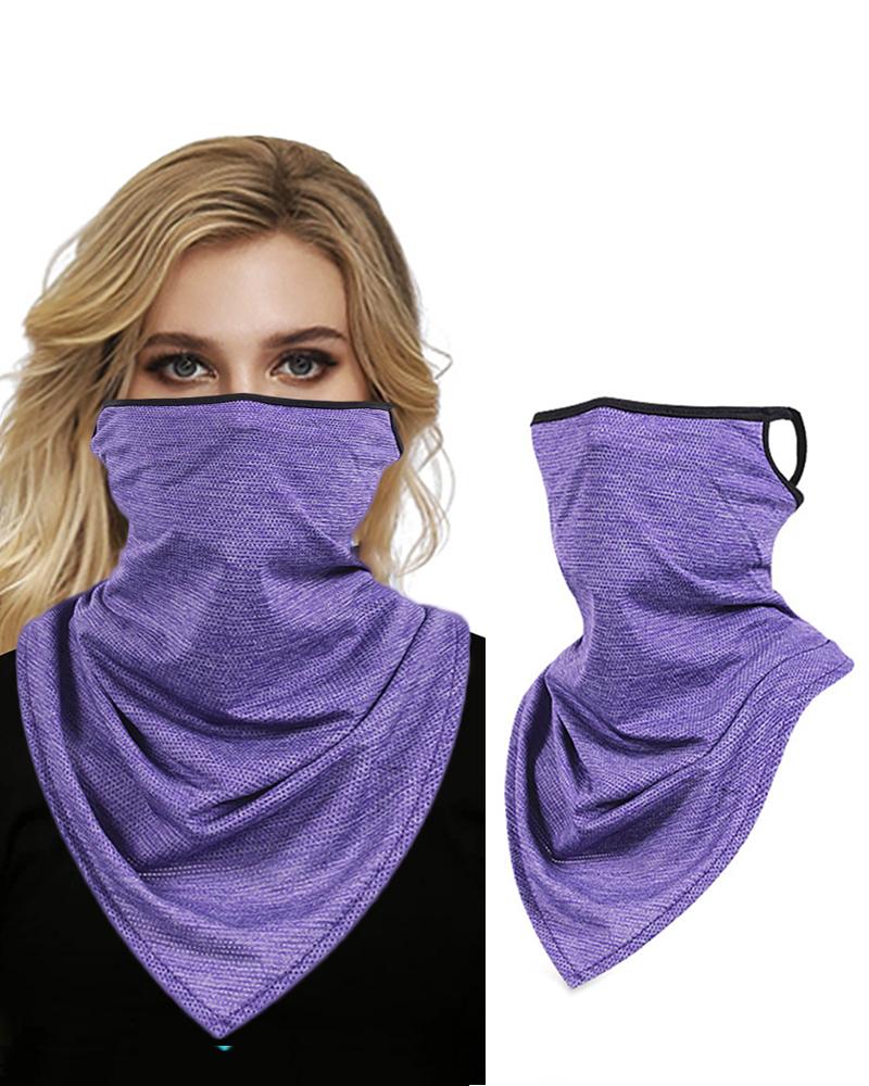 

Solid Breathable Face Cover Windproof Motorcycling Dust Outdoors, Purple