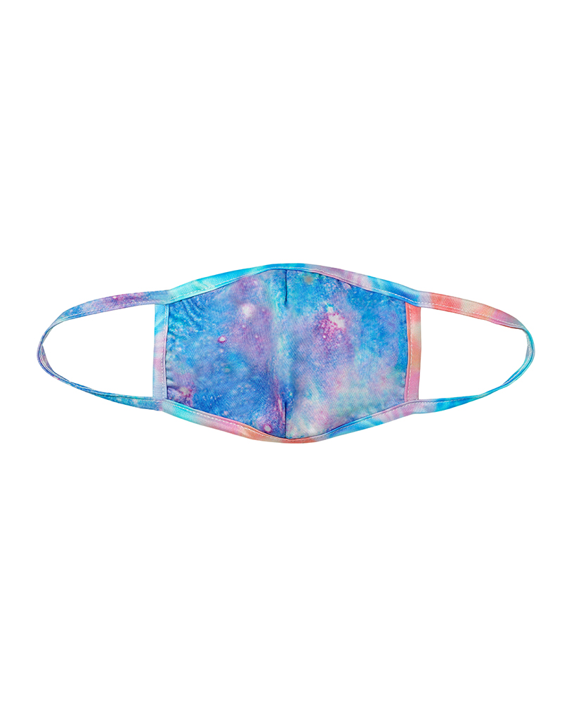 

Tie Dye / Starry Sky Print Colorblock Breathable Mouth Mask, Light blue(cosmo)