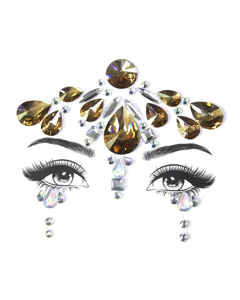 

Face Gems Tattoo Stickers Acrylic Crystal Glitter Stickers, Style3