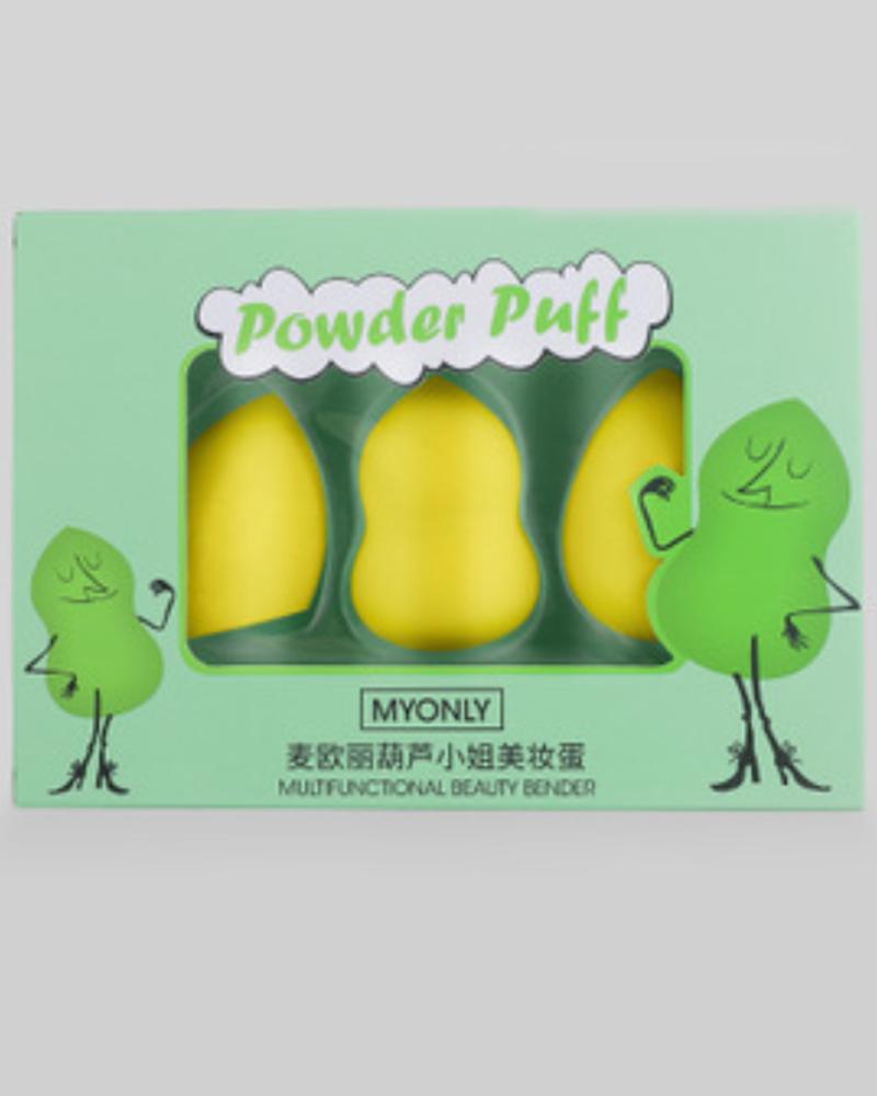 

Set Water-drop / Pear / Blender Flat Makeup Sponge, Yellow