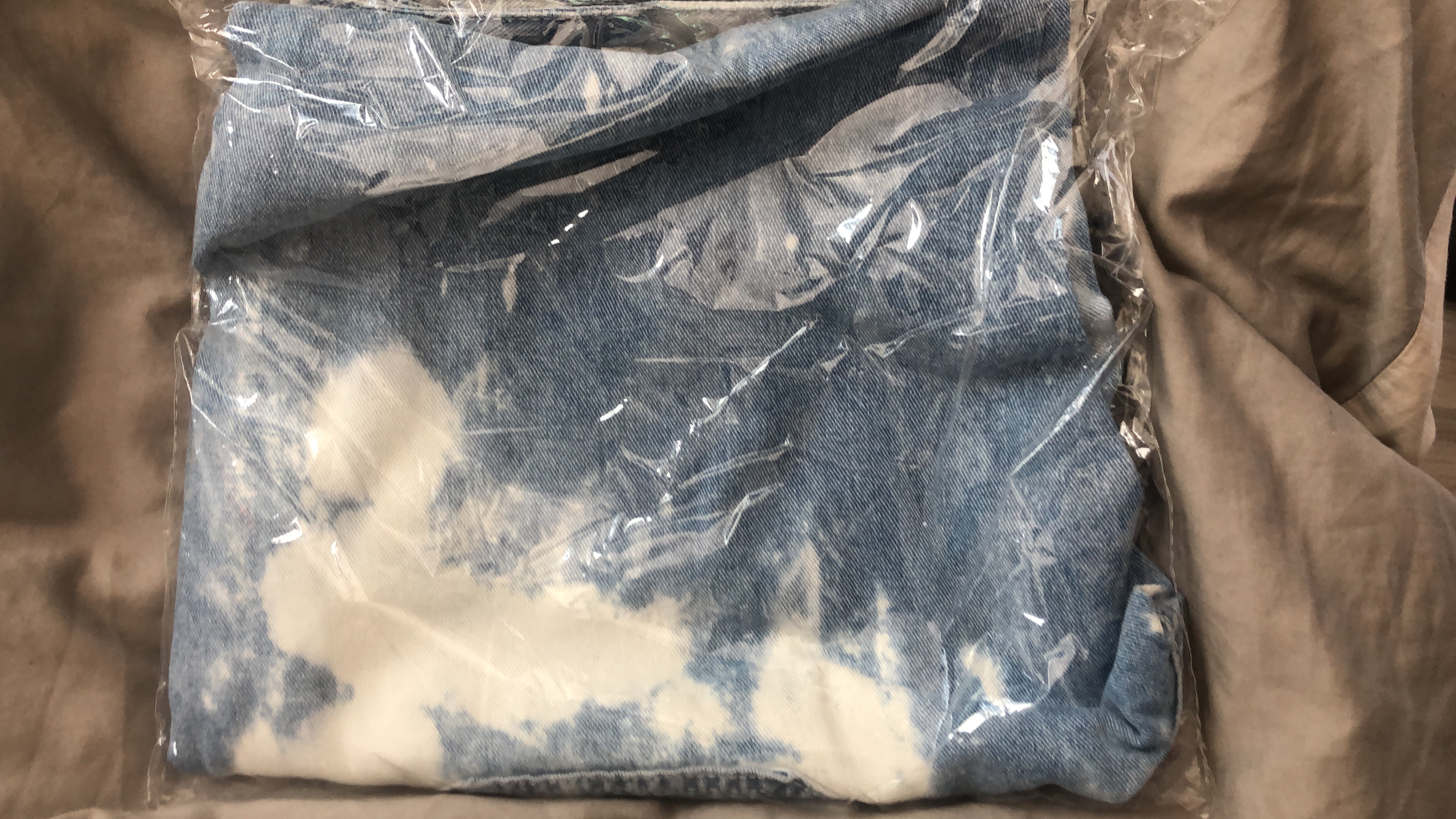 sky print gradient loose pants