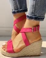 hot pink espadrille wedges